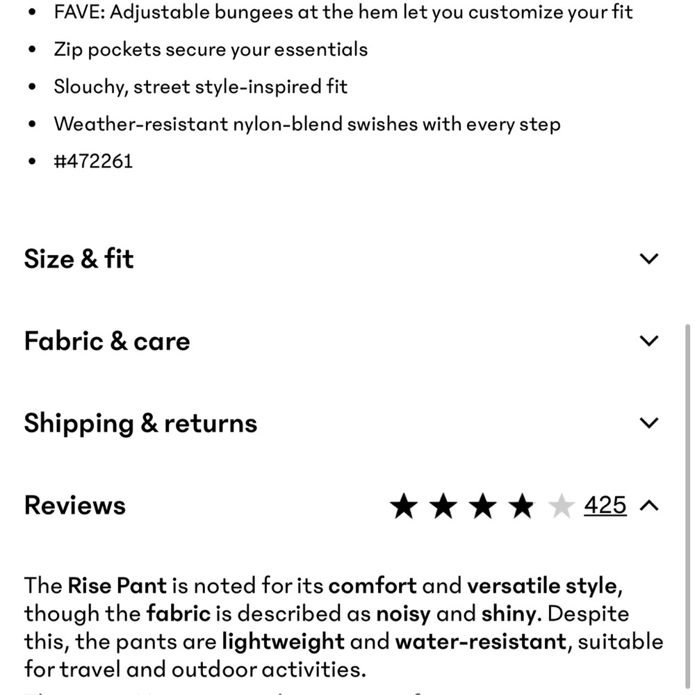Athleta Black Track Joggers - Picture 7 of 7